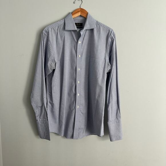 Tasso Elba Blue Stripe Button Down Shirt - Picture 4 of 7